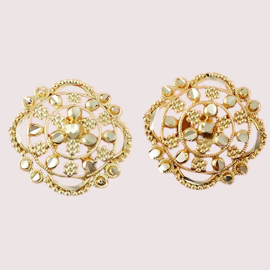 Traditional Gold Finish Earrings Set – Pack of 4 for Women - Golden