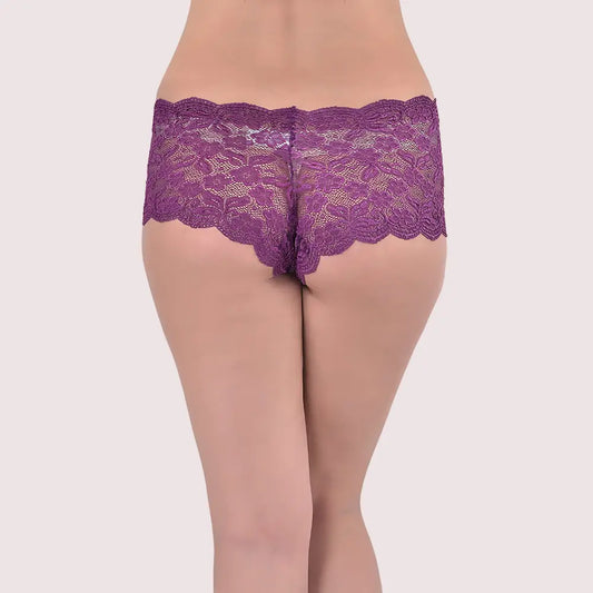 Ladies' Lace Low Waist Multicolor Boyshorts (Pk of 2) Snazzyway