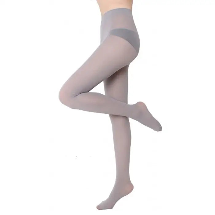 Ultra soft ultra shine waist to sheer grey women pantyhose - Grey / One Size