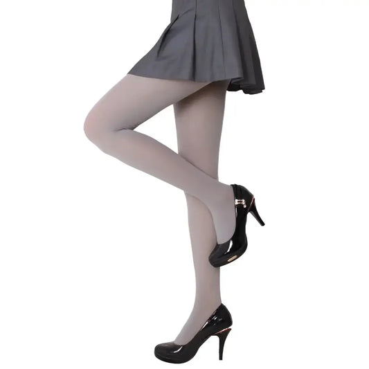 Ultra soft ultra shine waist to sheer grey women pantyhose - Grey / One Size