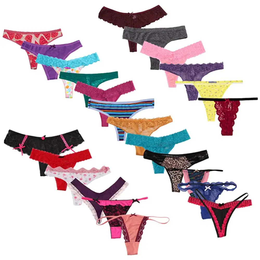 Variety panties thong pack assorted 6 pack
