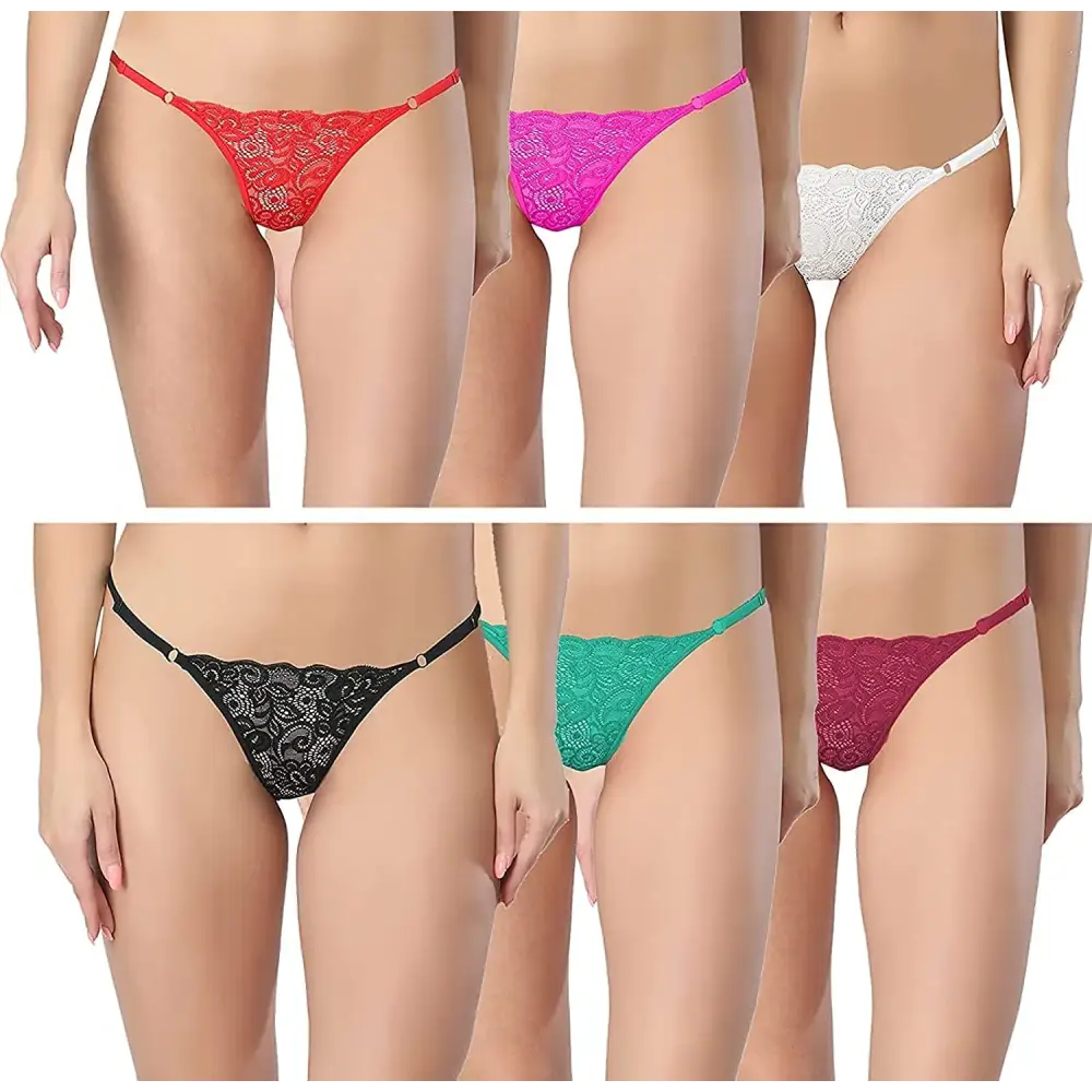 Women’s Lace G-String Set - Pack of 4