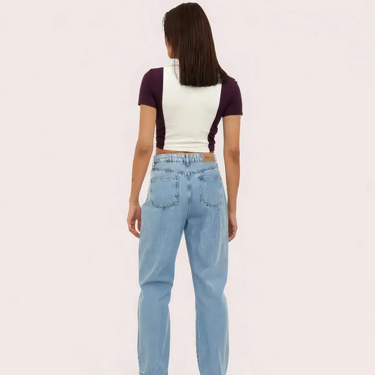 Women’s Purple ’Campus’ Zip Polo Crop Top – Collegiate-Inspired Style