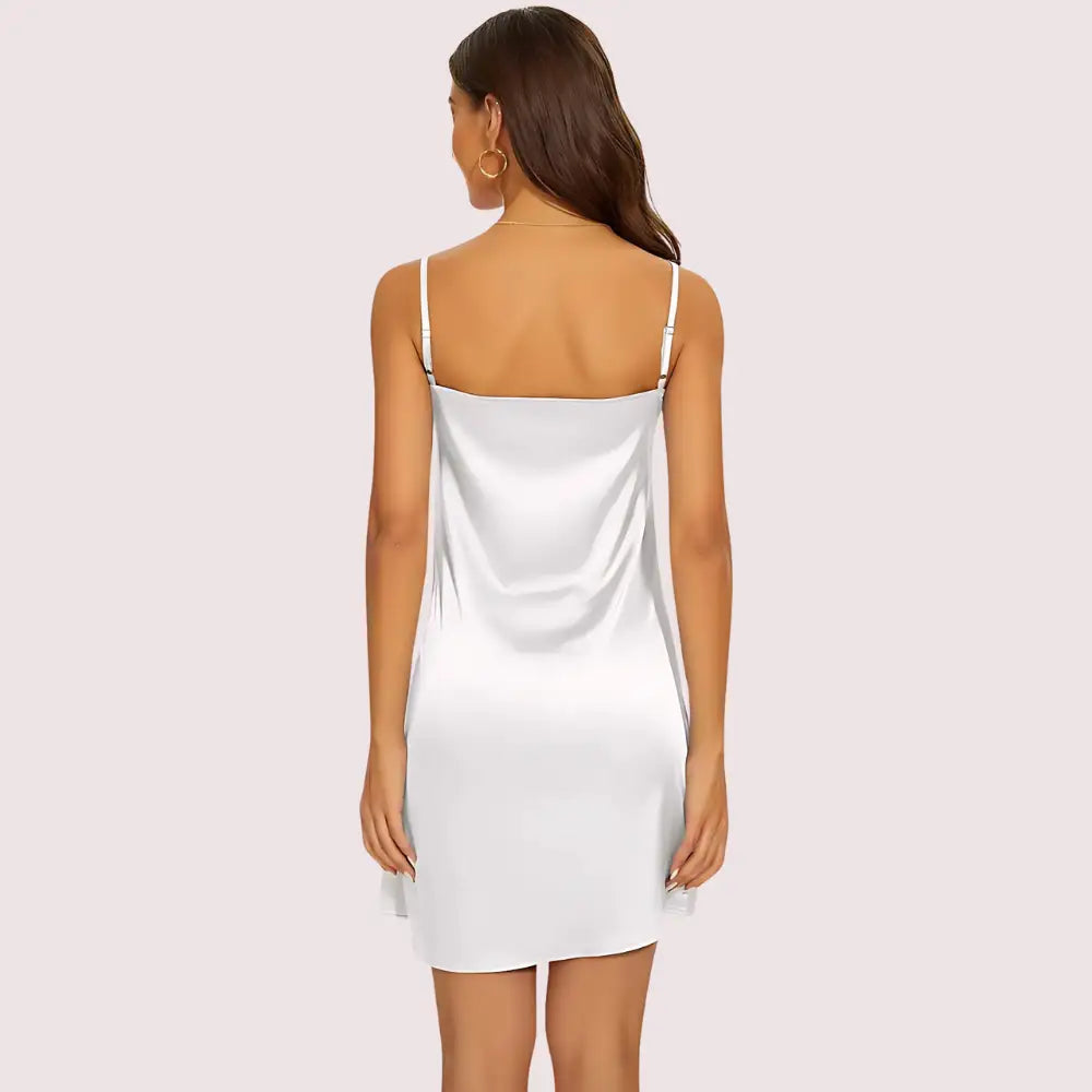 Women’s Silky Tank Top Slip Dress Adjustable Straps