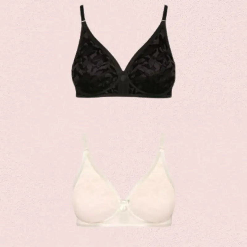 Women’s Wire-Free Cotton Bra (Set of 2)