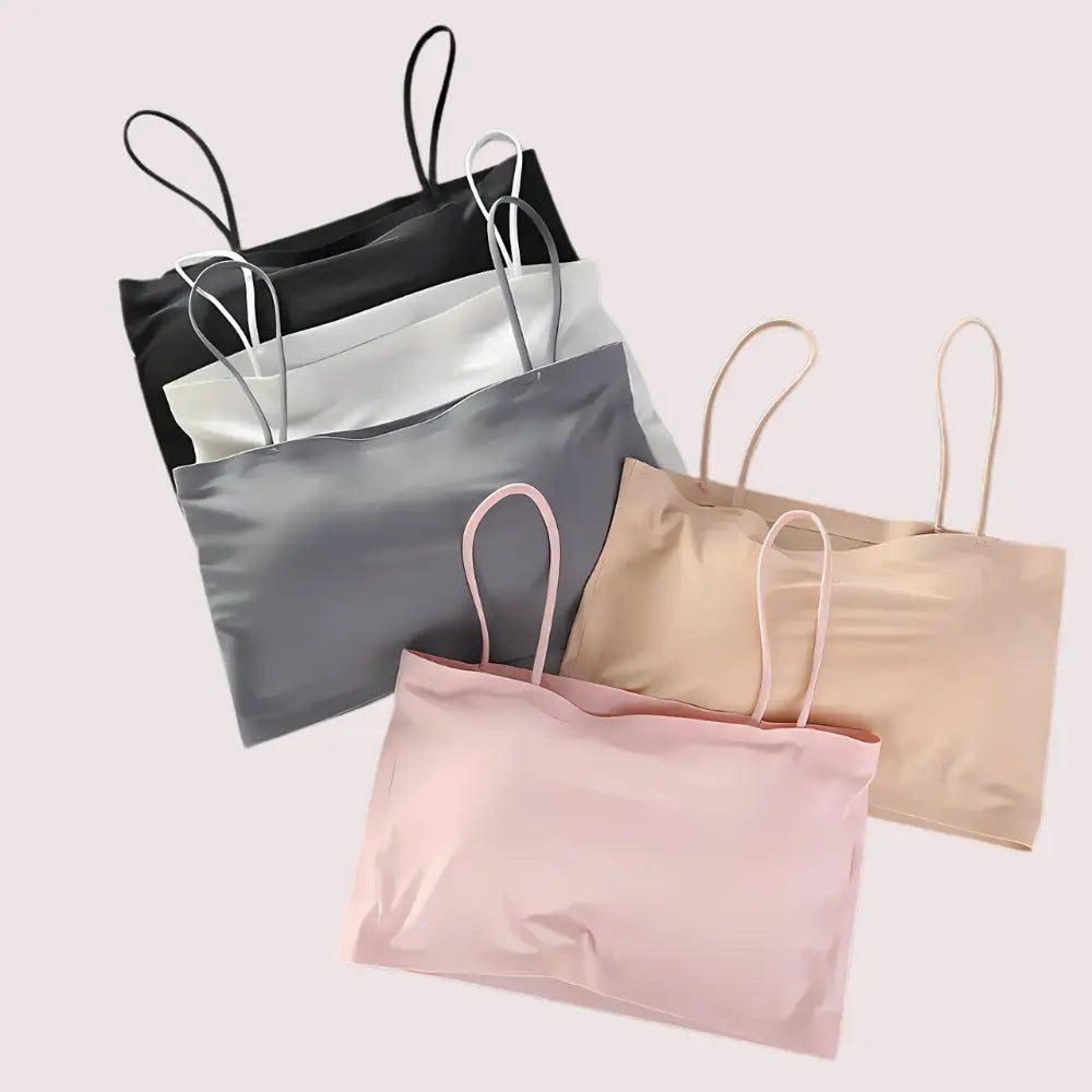 2 Pack Seamless padded crop top bra