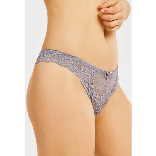 2 Pack Sexy Cheeky Back Lace Thong Panties