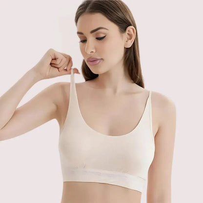 2-Pack Soft Light Sports Bras for Young Girls