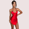 Satin Summer Dress with Open Back - Boldlior