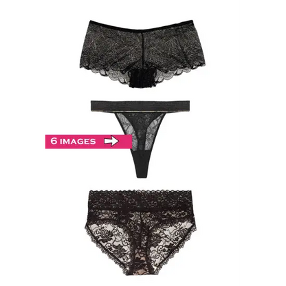3 Pack Sensual Luxury Lace Panties
