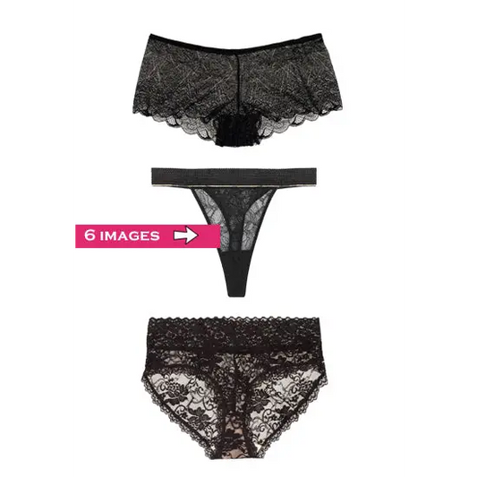 3 Pack Sensual Luxury Lace Panties