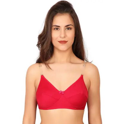 3 Pairs Clear Transparent Back Regular Bras