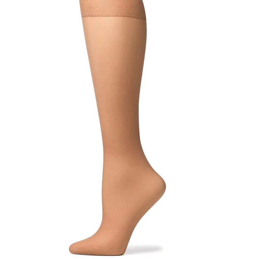 3 Pairs Knee high Smooth Stocking By Marks & Spencer - Natural Tan / One Size