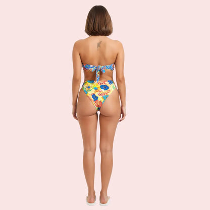 Tropical Bloom High-Cut Bikini Bottom (Bottom Only) Snazzyway