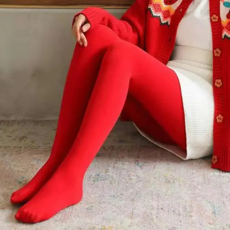 TOMKIND Red Tights - Stylish Women's Legwear Snazzyway