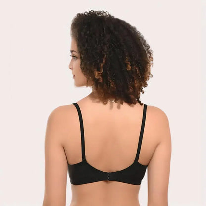 Velvet Touch – Black Lightly Padded Bra Snazzyway