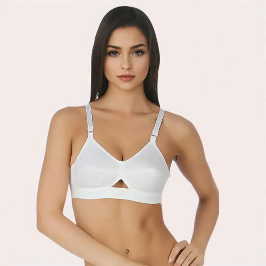 Amou White Cotton Bra 2-Pack – Soft, Breathable & Wireless Comfort Snazzyway