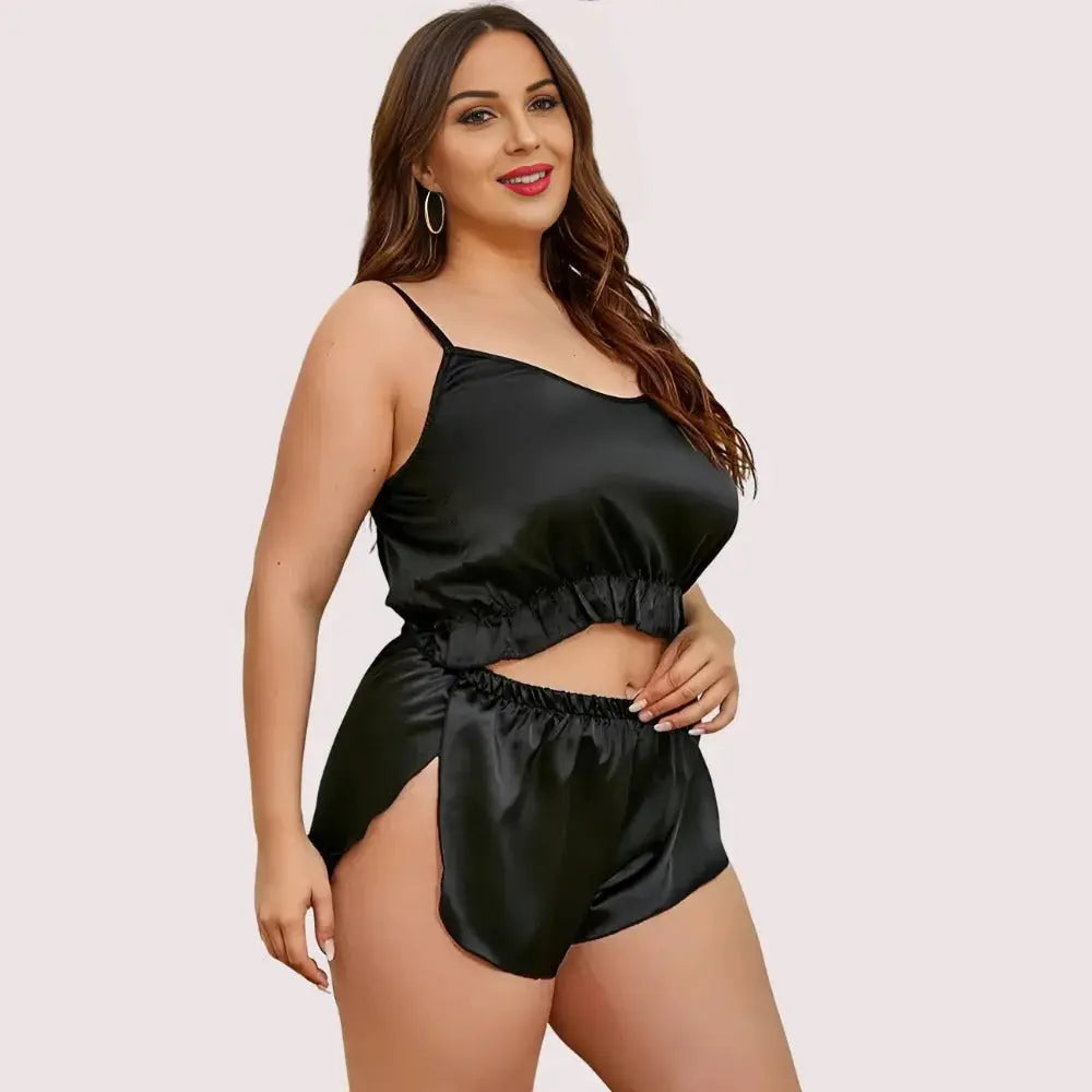 Luxe Lounge Cami Top & Shorts – Extra Plus Size Snazzyway