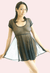 Plus Size Sexy Black Sheer Mesh Skater Dress - Boldlior