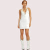 Flirty Satin: A Shining silk Mini Dress - Boldlior