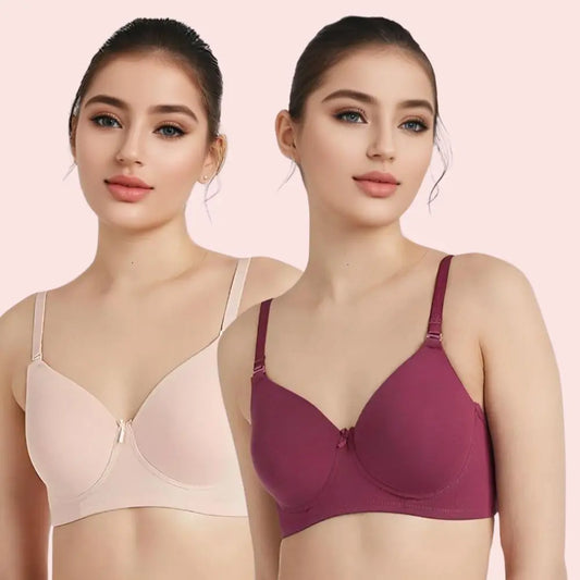 Velva Glow Seamless Lightly Padded Bra Duo Snazzyway