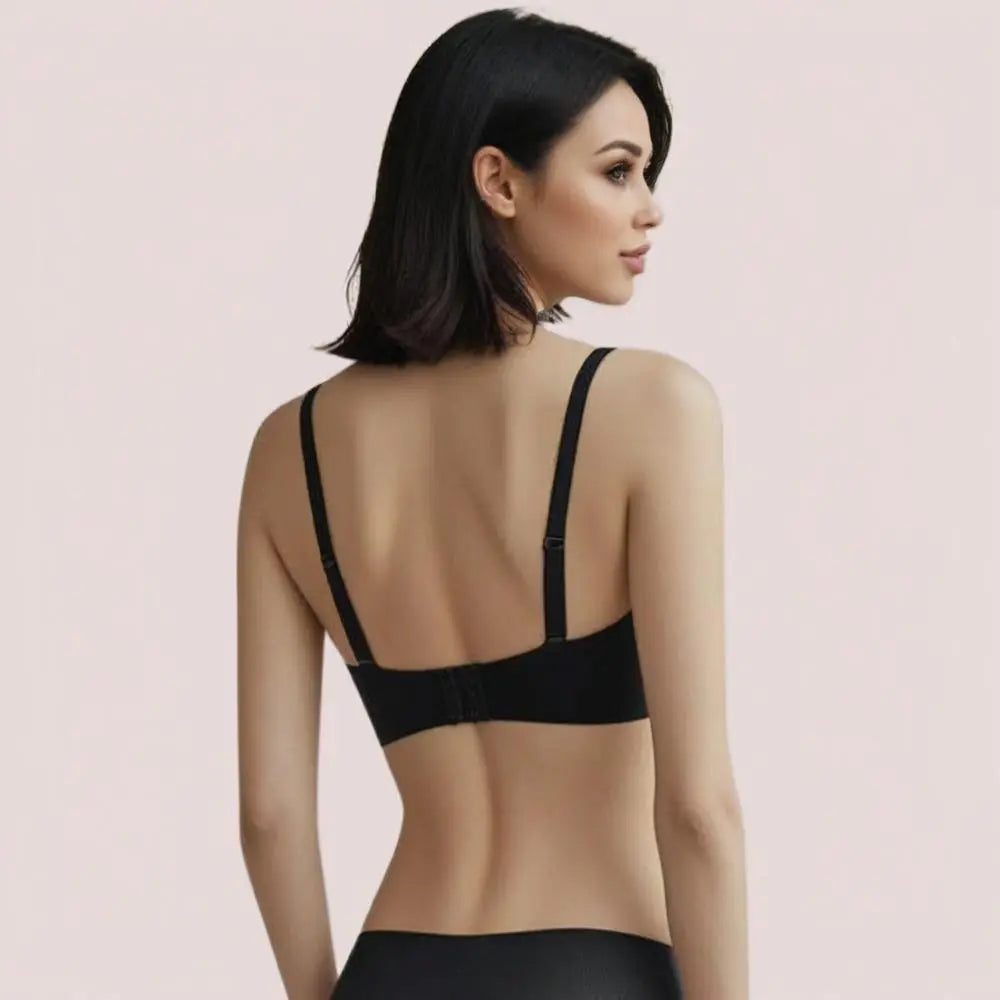 Midnight Lift – Black Padded Non-Wired Push-Up Bra Snazzyway