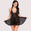 Flirty Sheer and Lace Chemise in Black - Boldlior