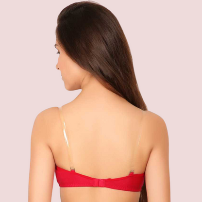 3 Pairs Clear Transparent Back Regular Bras