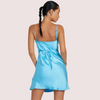 Romantic &amp; Chic Glossy silk Mini Dress - Boldlior