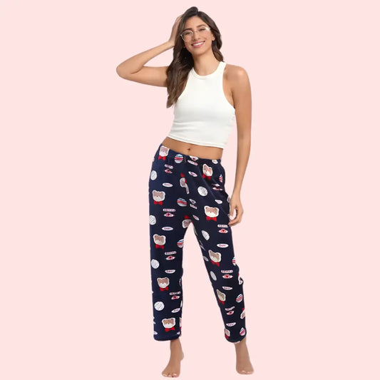 Ladies casual printed warm Pajama (Pk of 2) Snazzyway