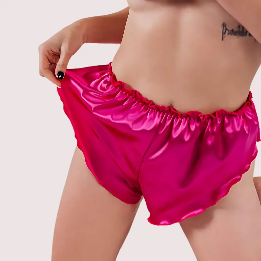 Soft Blossom Satin French Knickers Snazzyway