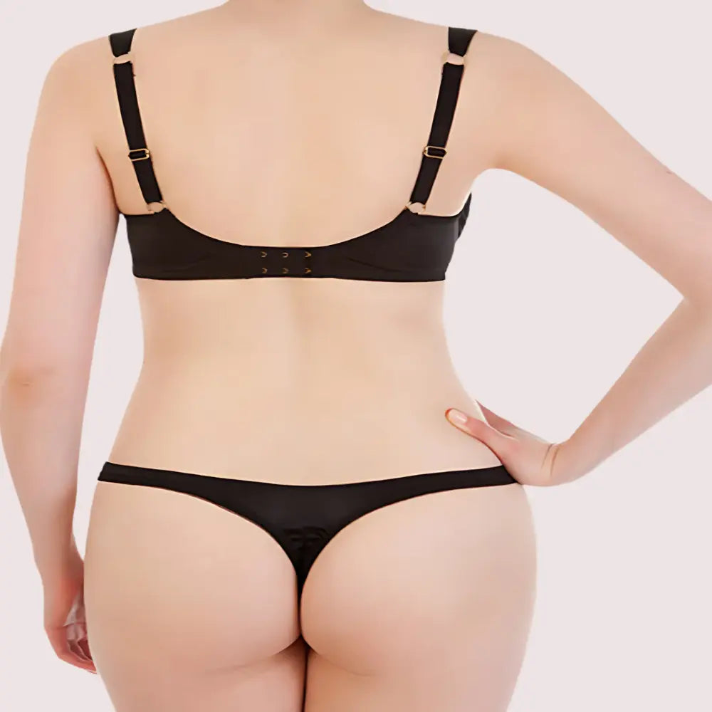 Hot Sexy Black Push Up Bra And Thong Set Snazzyway