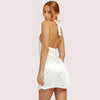 Flirty Satin: A Shining silk Mini Dress - Boldlior