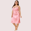 Solid Satin Slip Dress for 4XL 5XL Women - Boldlior