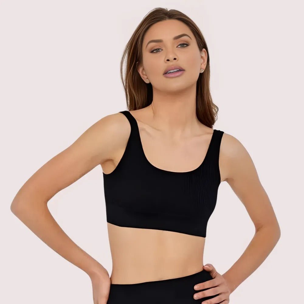 "Black"High Impact Seamless Perfect Fit Sports Bra - Boldlior