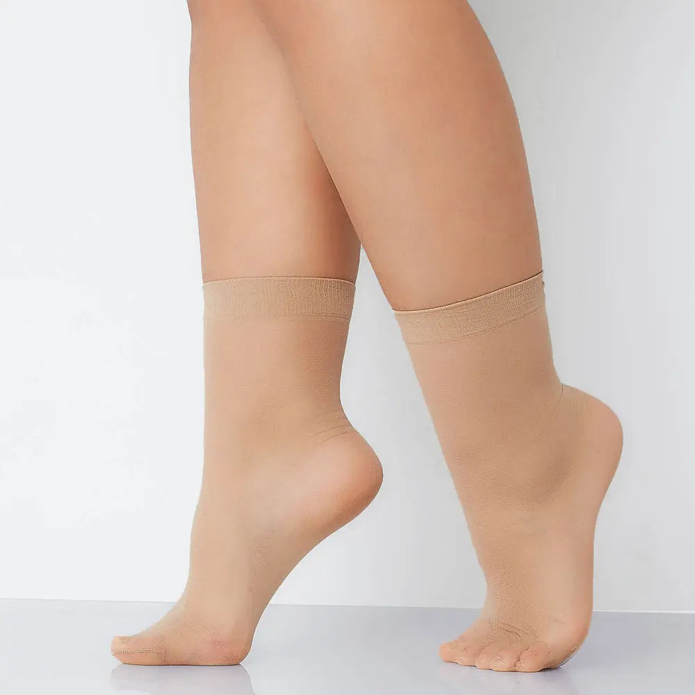 Bodyguide Mink One Size Ankle Highs Pack of 4 Snazzyway