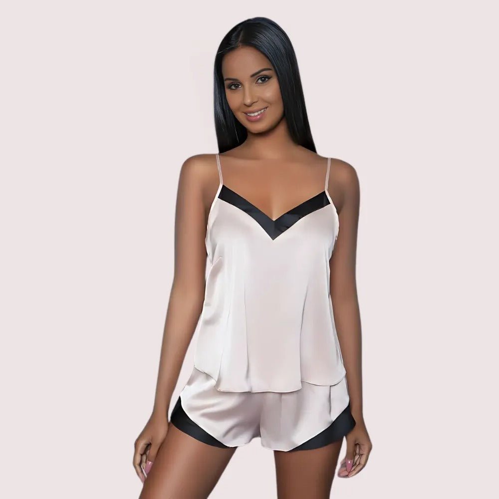 100% Silk Satin cami short set - Boldlior