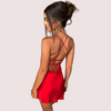 Satin Summer Dress with Open Back - Boldlior
