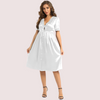 Knee length Luxury satin lounge dress - Boldlior