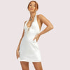 Flirty Satin: A Shining silk Mini Dress - Boldlior