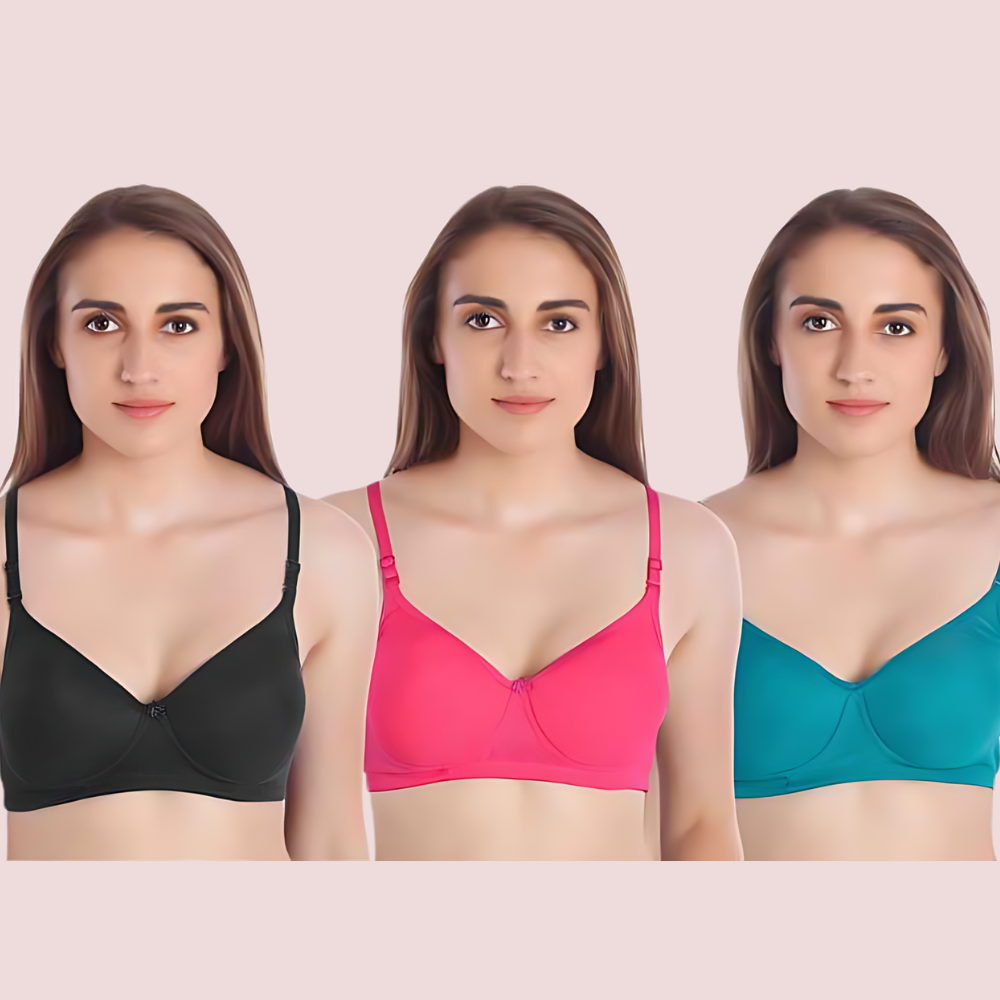 Women Full Coverage Lightly Padded Multicolor Bra