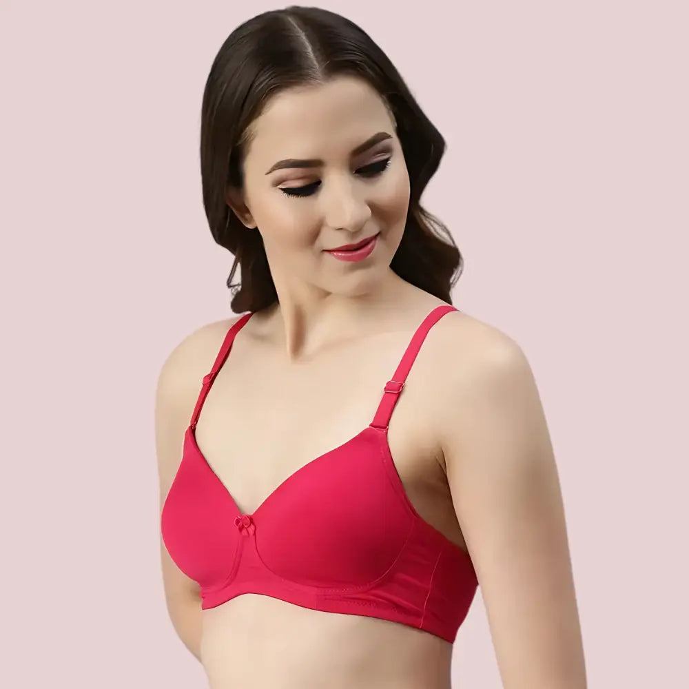 Passion Plunge – Red Seamless Padded Bra Snazzyway