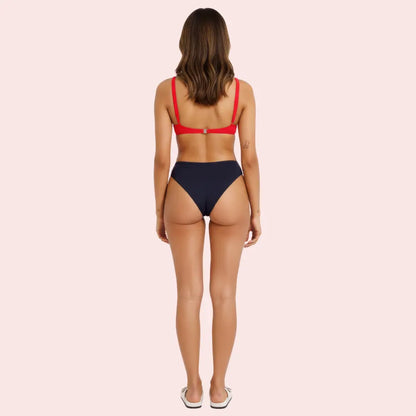 Midnight High-Waisted Bikini Bottom – Classic Black (Bottom Only) Snazzyway