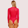 Sheer and Opaque Bodysuit for Women - Boldlior