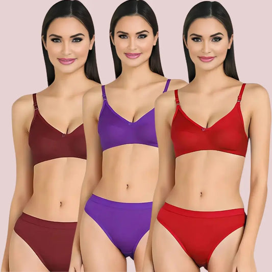 Cotton Cloud Comfort Bra Set – 3-Pack Snazzyway
