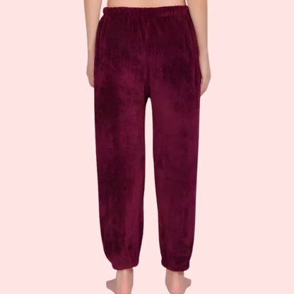 Solid Warm Wool Ladies Pajama (Pack of 2) Snazzyway