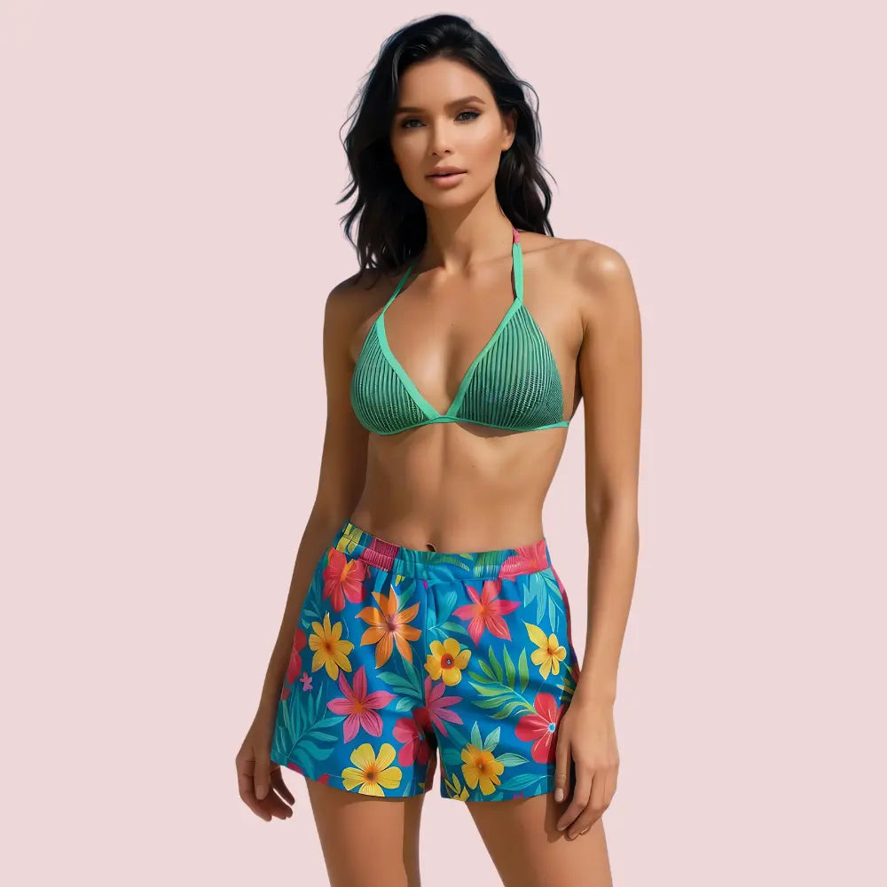 Sporty Minimalist Crochet-Look String Bikini soutien (Top Only) Snazzyway