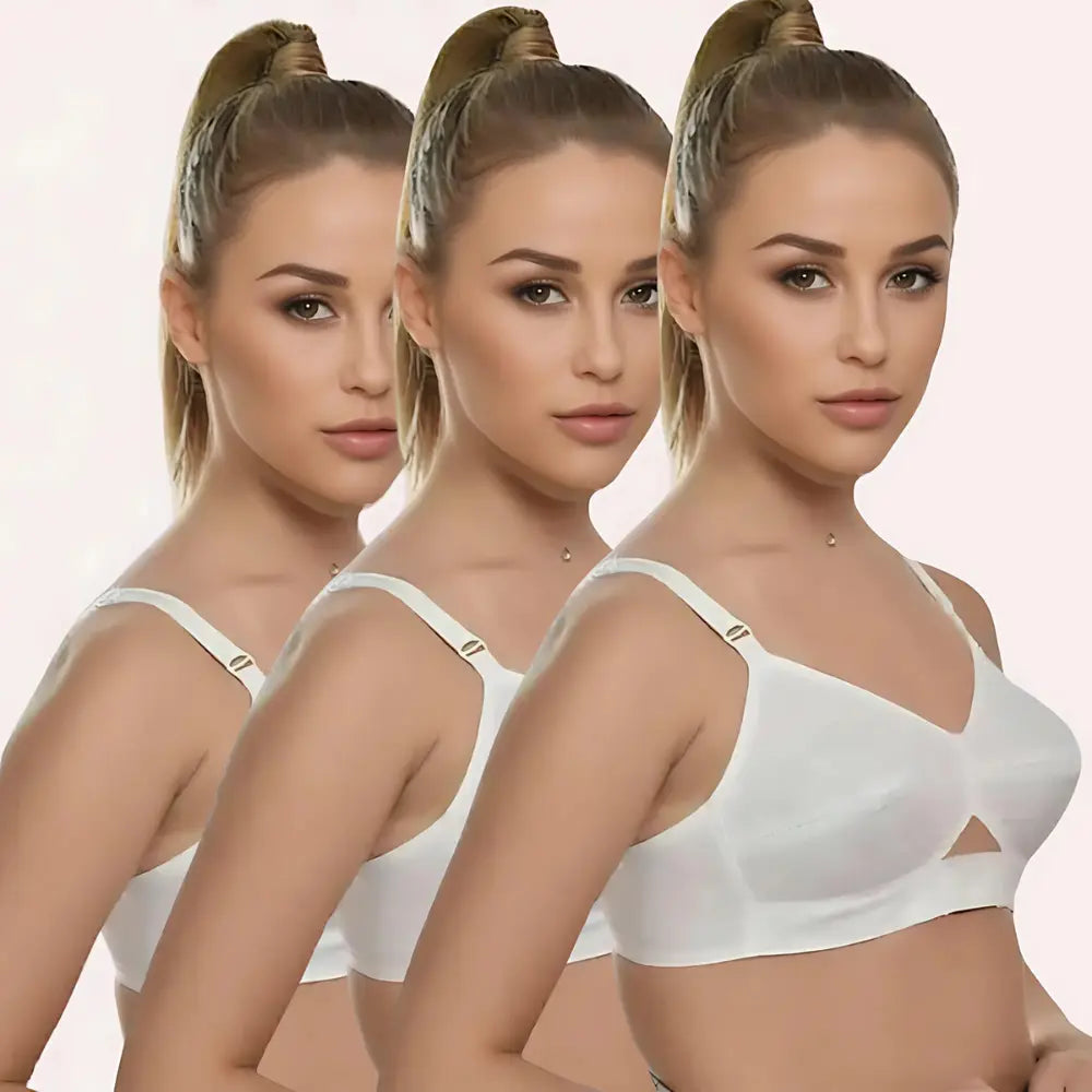 BreezeLite Cotton Bra – 3 Pack Summer Essential Snazzyway