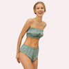 French Daina Organic Cotton Ruffled Bandeau &amp; Vintage Knickers Set - Boldlior