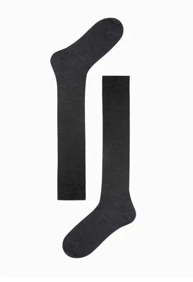 Le Bourget Black Hi-Socks unisex Western Seamless Boot Socks 2-Pack Snazzyway